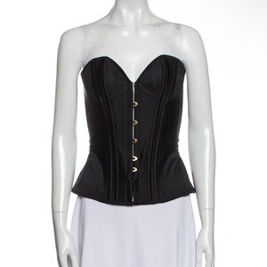 Agent Provocateur Black Corset Top with Gold Accents- size S